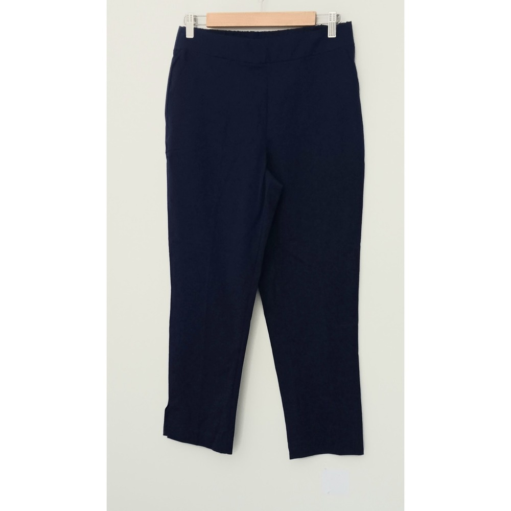 Isaac Mizrahi Live! Pants Women's 8P Petite Pants Blue Stretch Icon Ankle Pocket